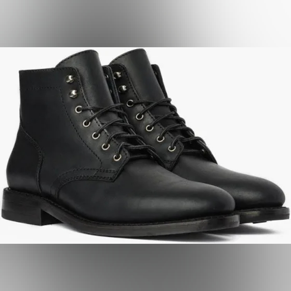 Thursday Boot Company Men's Black Matte Leather President Lace-Up Size 6.5